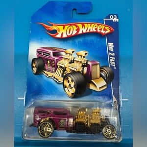 Hot Wheels Way 2 Fast Purple and Gold Toy Car